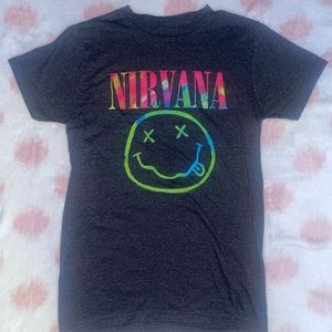 A grey nirvana shirt from target in a size medium (M)